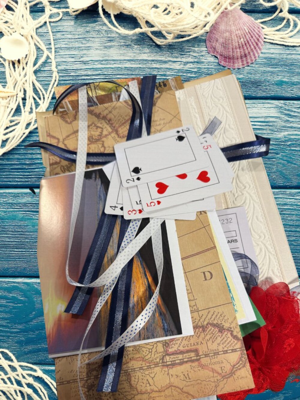 Coastal and Beachy Ephemera Kit  50+ Nautical Theme Junk Journal Pieces